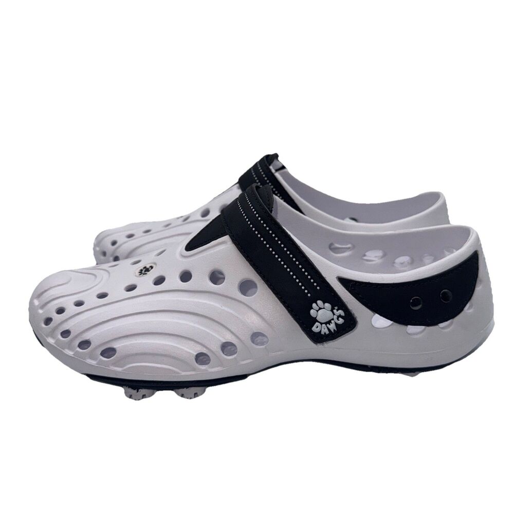 Dawgs Men's Golf Spirit Shoes in Black and White Size 8